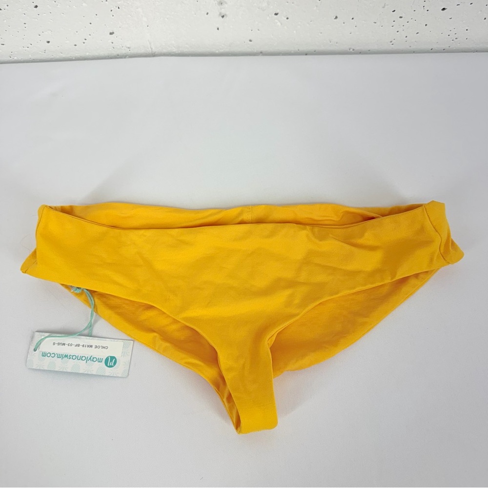 Maylana Size Small Yellow Chloe Low Rise Hipster Cheeky Bikini Bottom New